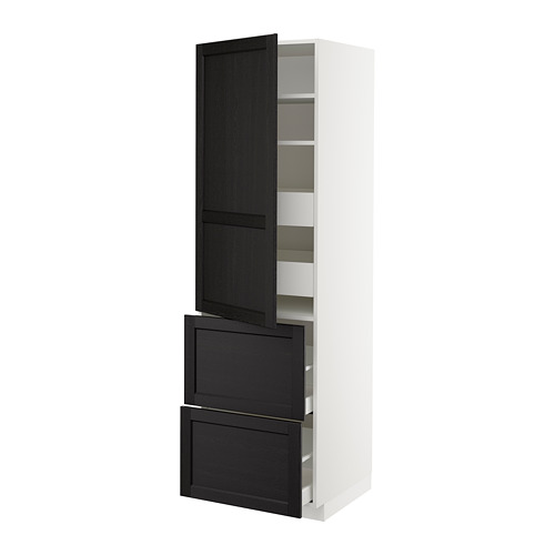 METOD/MAXIMERA hi cab w shlvs/4 drawers/dr/2 frnts