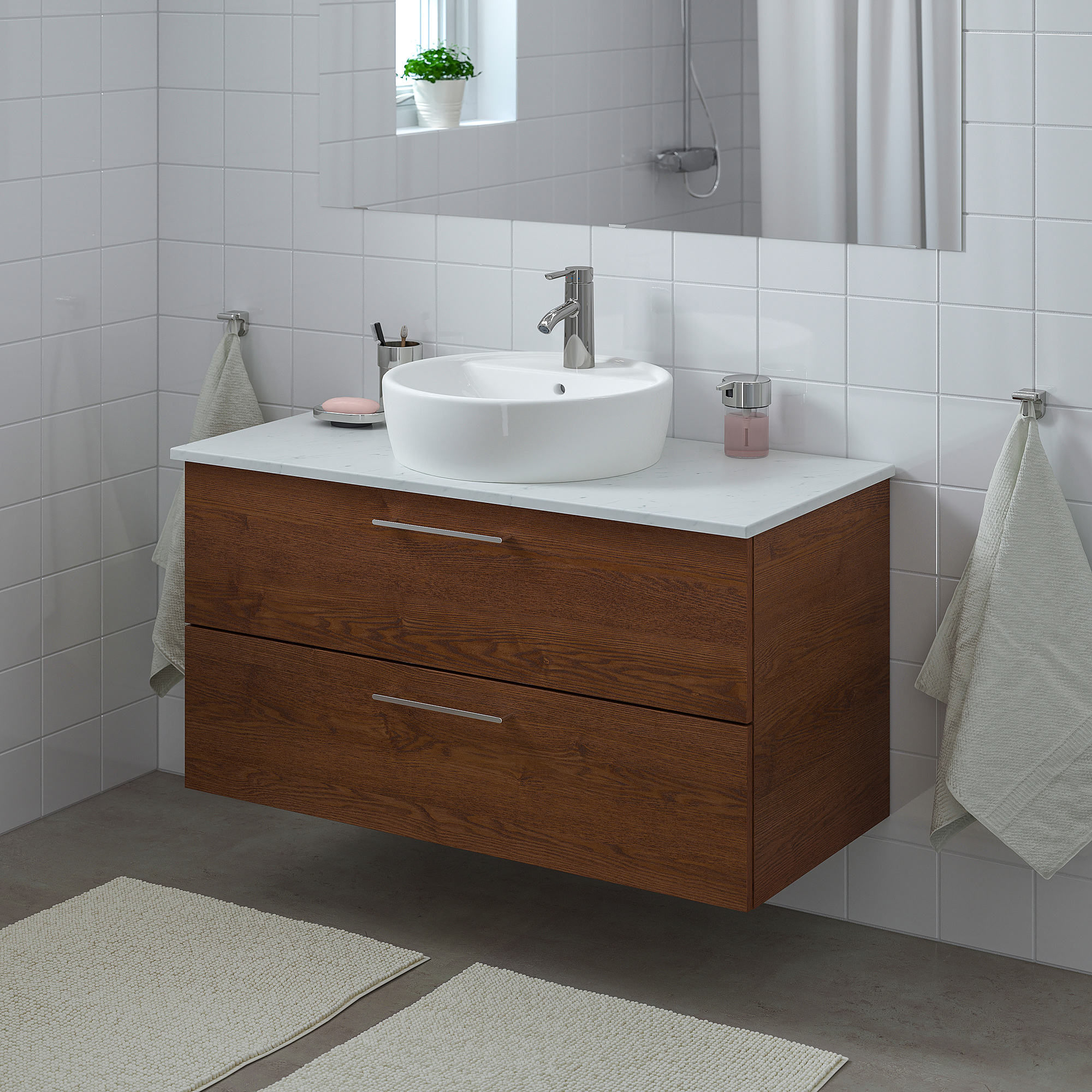 GODMORGON/TOLKEN/TÖRNVIKEN шкаф п-раковину/столешн45/раковина 102x49x74 ...