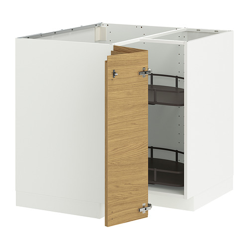 METOD, corner base cabinet with carousel