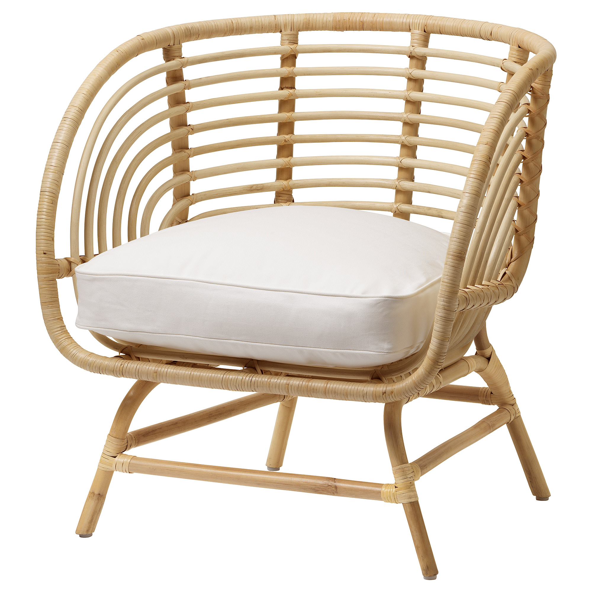 BUSKBO armchair rattan/Djupvik white IKEA Eesti