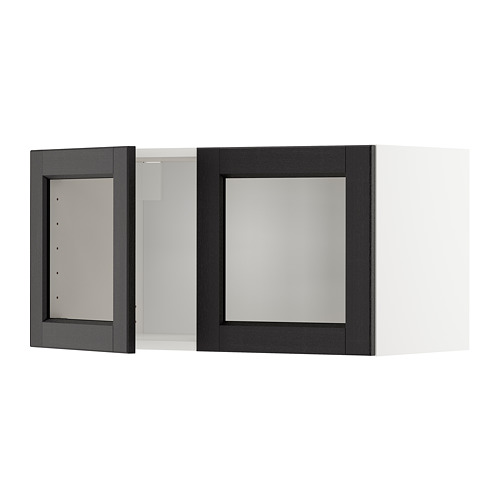 METOD навесной шкаф/2стеклянные дверцы