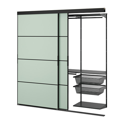 BOAXEL/SKYTTA reach-in wardrobe with sliding door