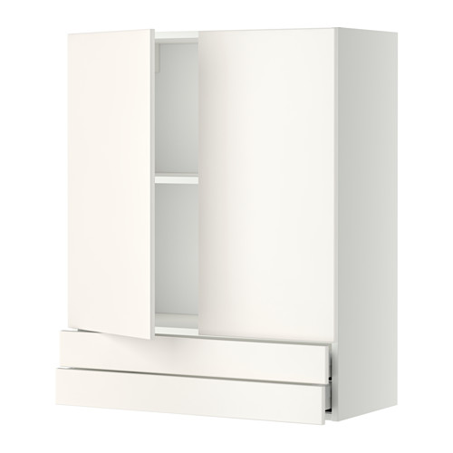 METOD/MAXIMERA wall cabinet w 2 doors/2 drawers