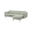 With chaise longue/gunnared light green/metal