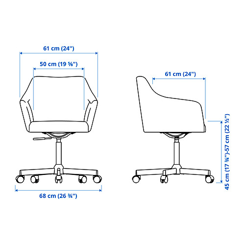 MALSKÄR/TOSSBERG swivel chair