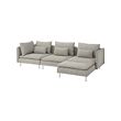 With chaise longue/viarp beige/brown (+120€)