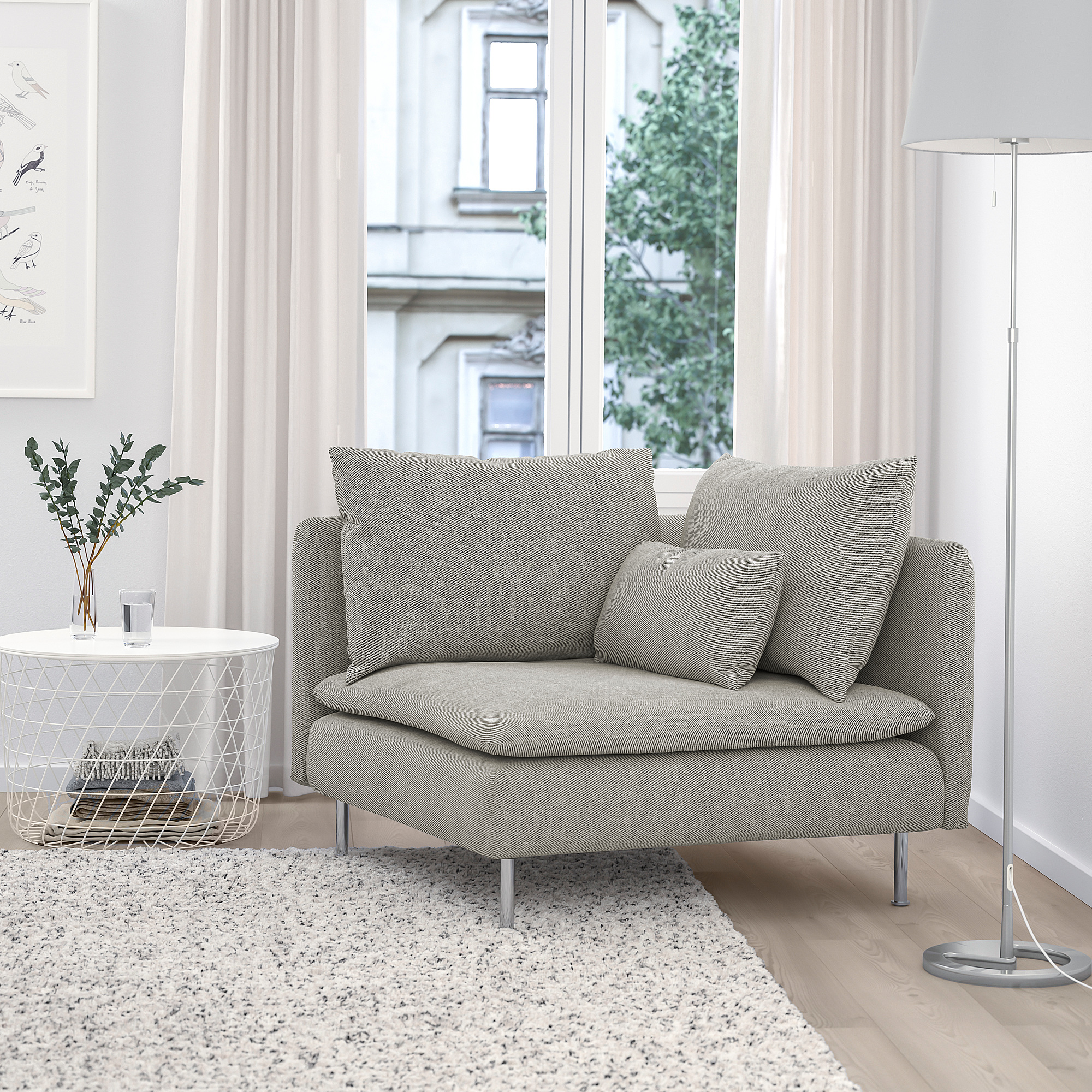 IKEA ソーデルハムン SÖDERHAMN ソーデルハムン 4人掛けソファ 寝椅子付き