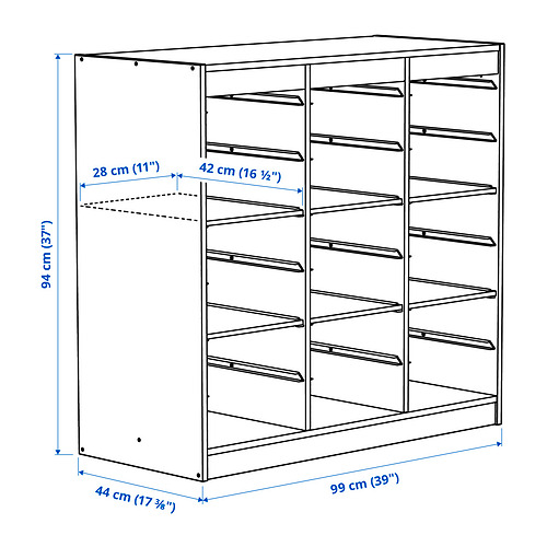 TROFAST, storage combination with shelves