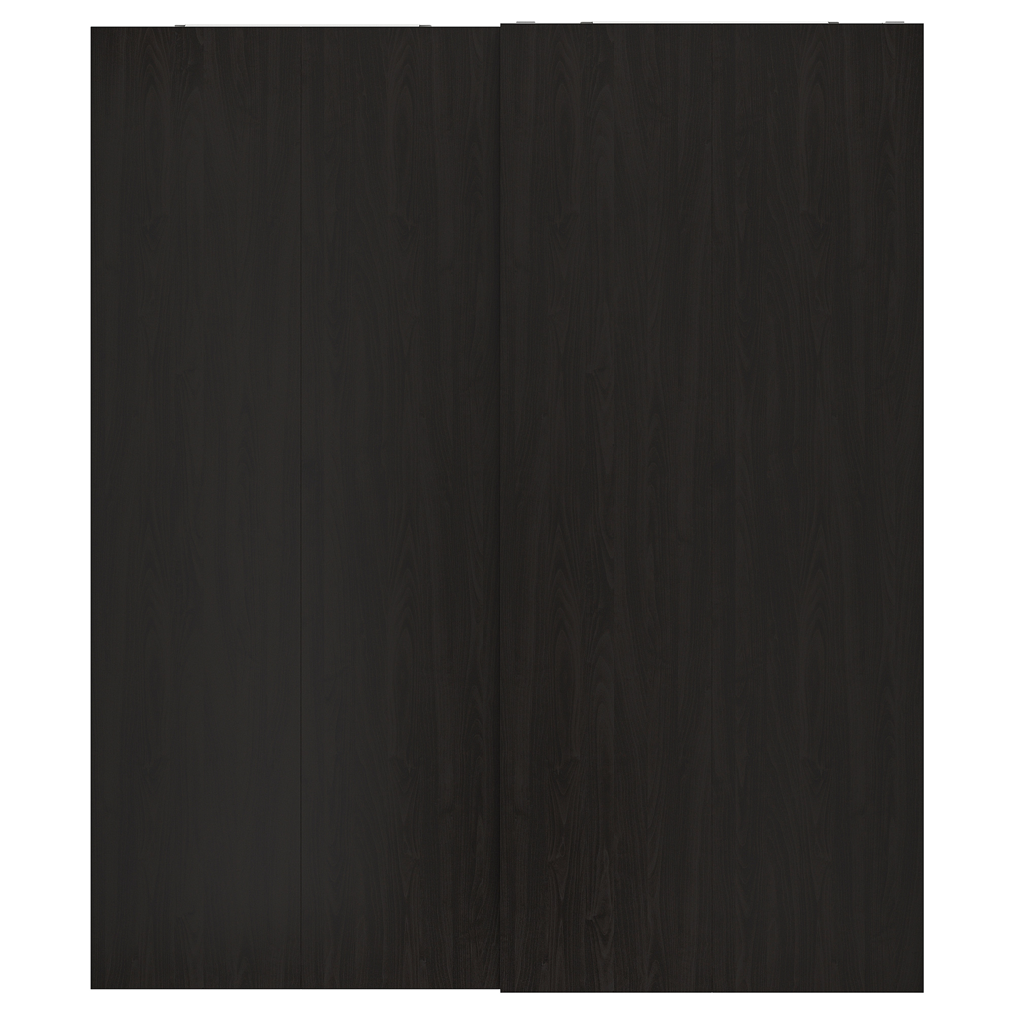 HASVIK pair of sliding doors blackbrown stained ash effect 200x236 cm