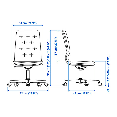 MULLFJÄLLET konferencinė kėdė su ratukais
