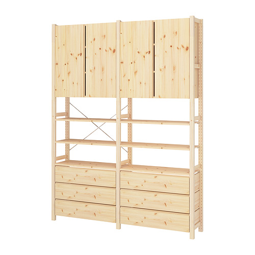 IVAR riiul kappide/sahtlitega