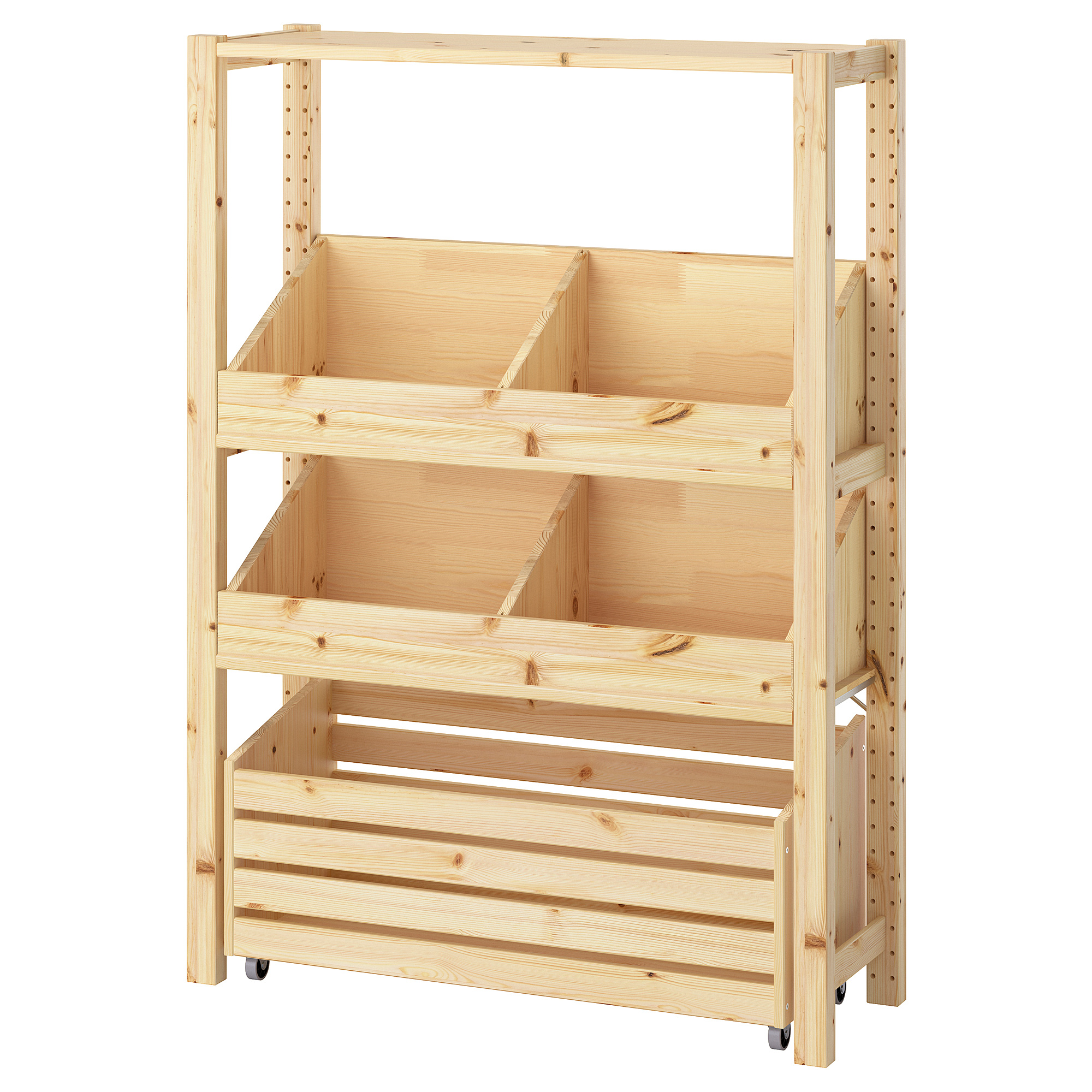 IVAR shelving unit with box shelves/pine IKEA Latvija