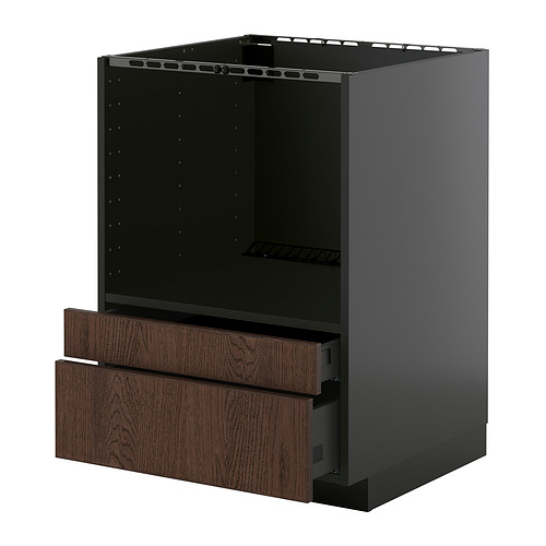 METOD/KNIVSHULT, põr.kapp kombi mikro.ahjule, sahtl.