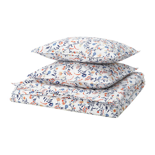 BRUDKRUSBÄR, duvet cover and 2 pillowcases