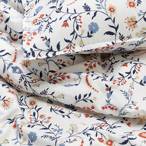 BRUDKRUSBÄR, duvet cover and 2 pillowcases