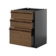 METOD/KNIVSHULT base cabinet with 3 drawers