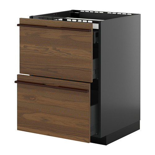 METOD/KNIVSHULT põrandakapp pliid., 2 esip./2 saht.