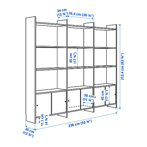 LÅDMAKARE комбинация для хран с раздв дверц