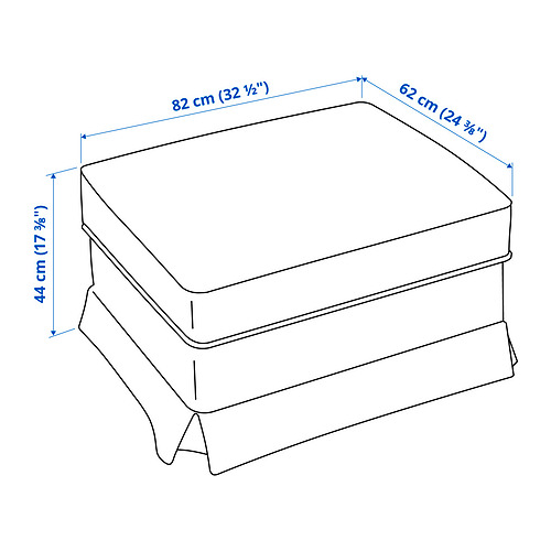 EKTORP footstool with storage
