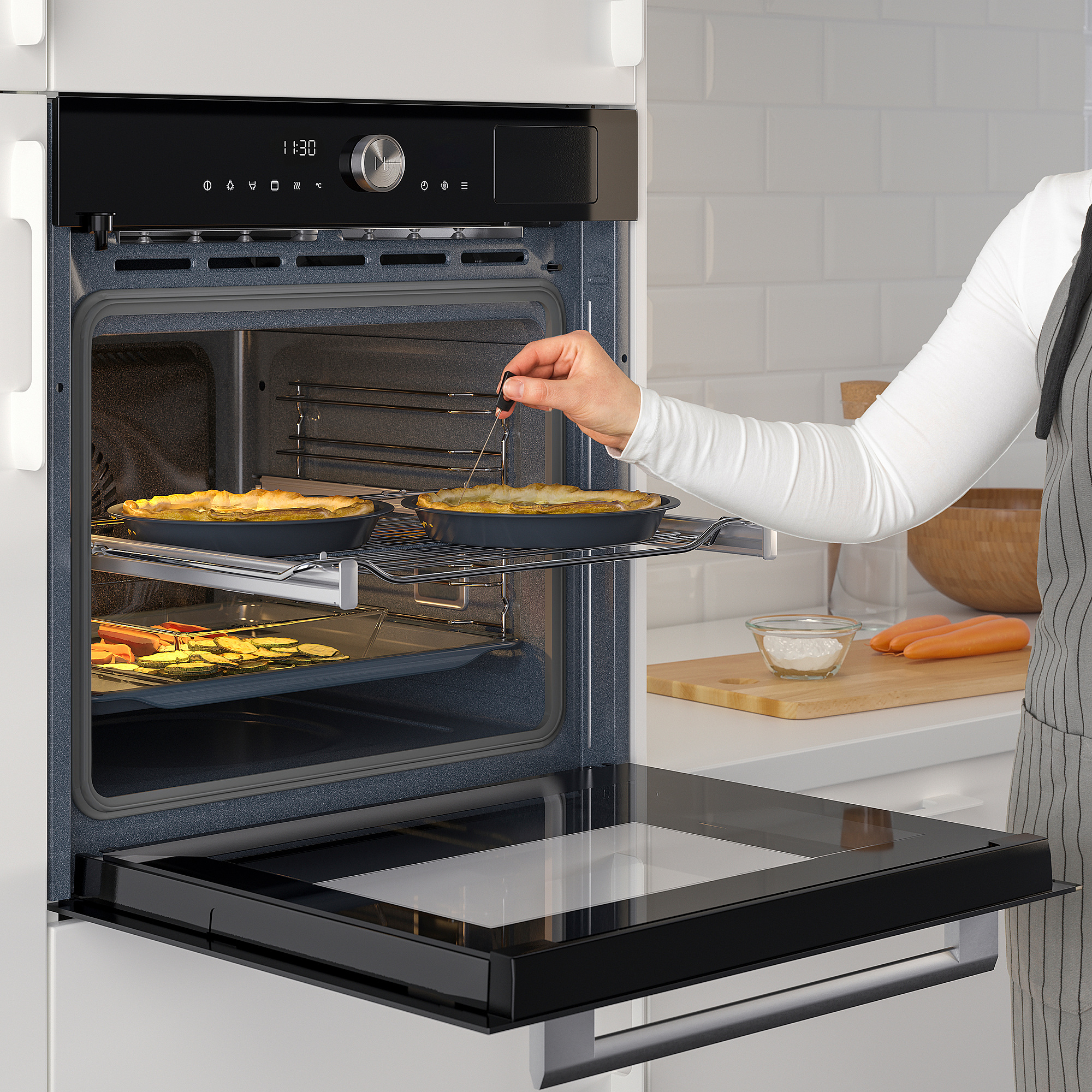 MÅGEBO forced air oven with combined steam IKEA 500 black IKEA Eesti