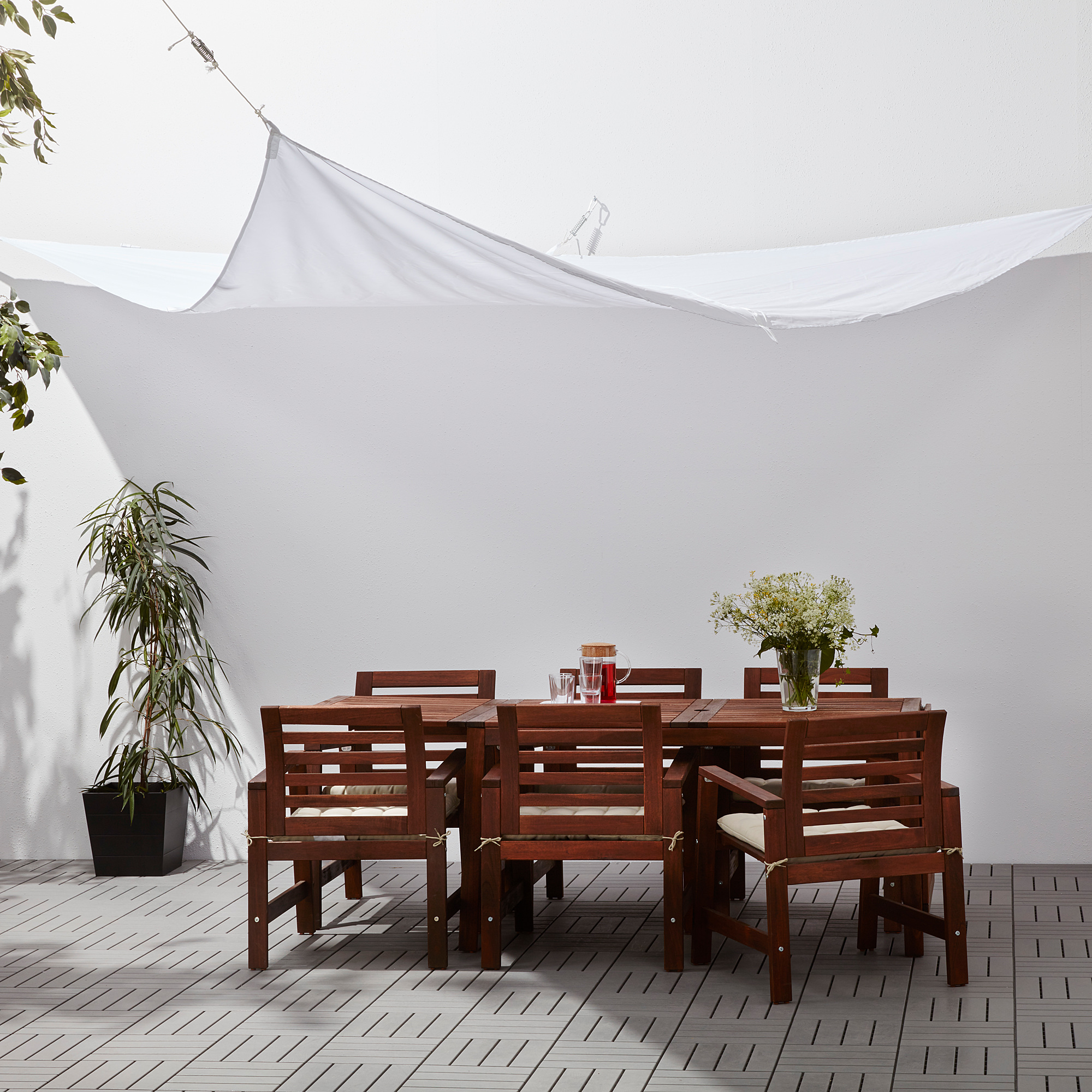 DYNING тент треугольный/белый 360 см | IKEA Latvija
