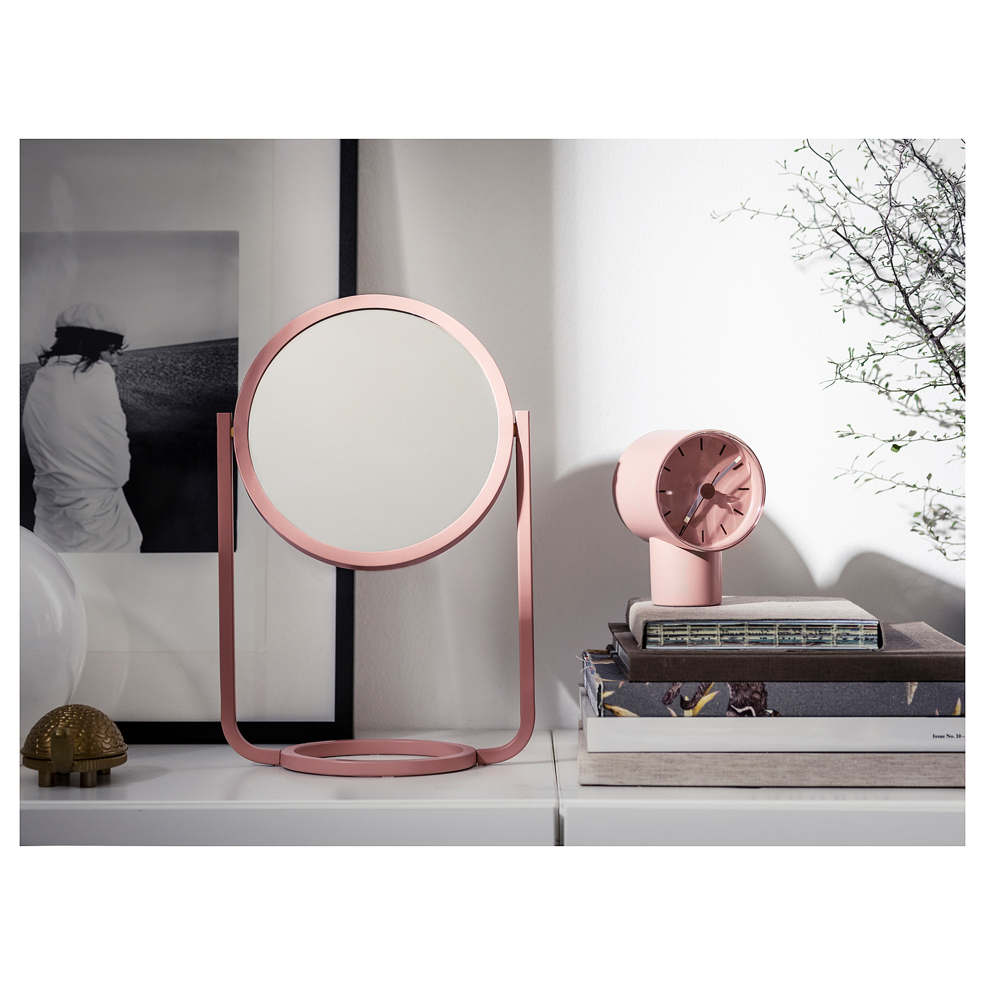 BONDTOLVAN alarm clock analog/pale pink 8x9 cm IKEA Eesti