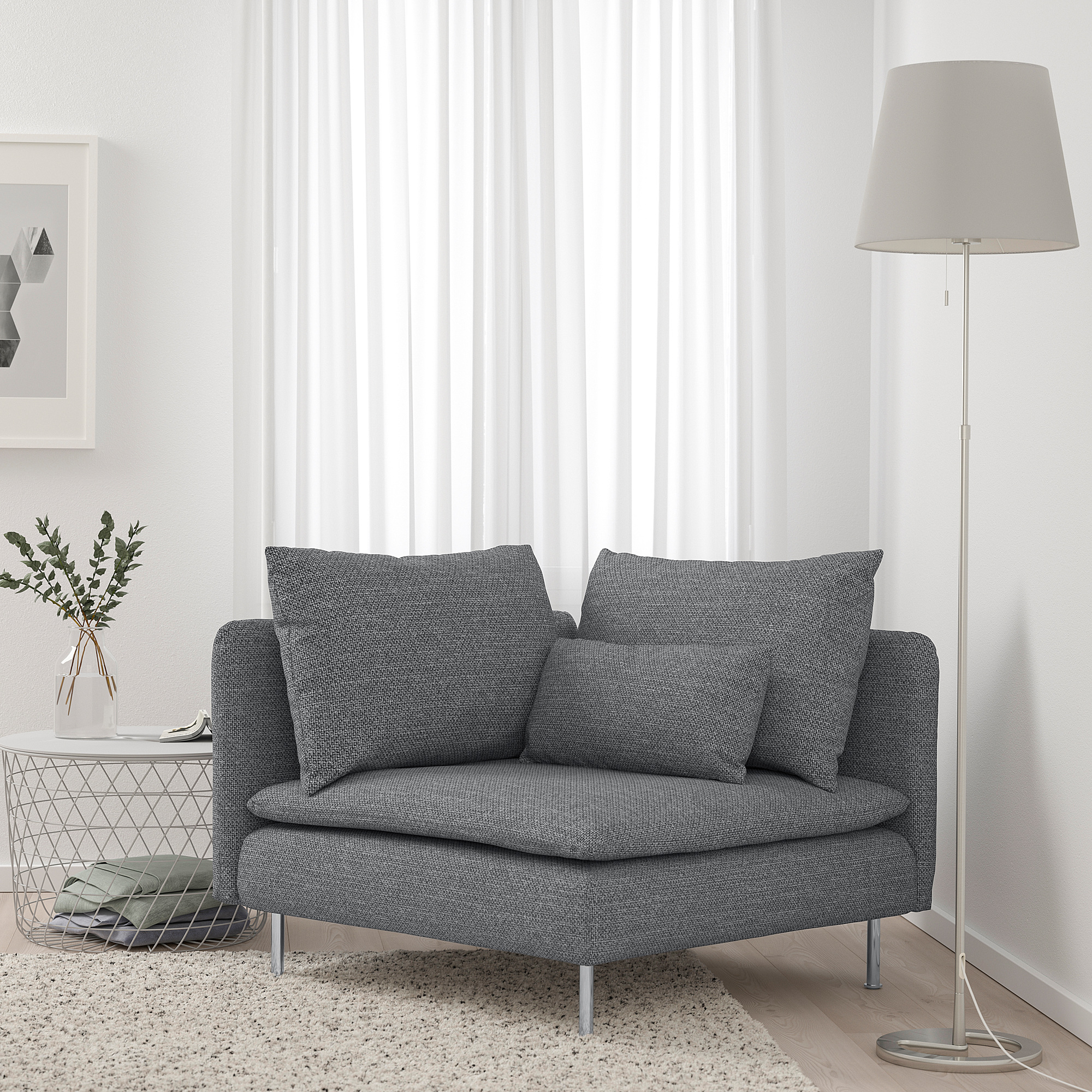 SÖDERHAMN corner section Lejde grey/black IKEA Eesti