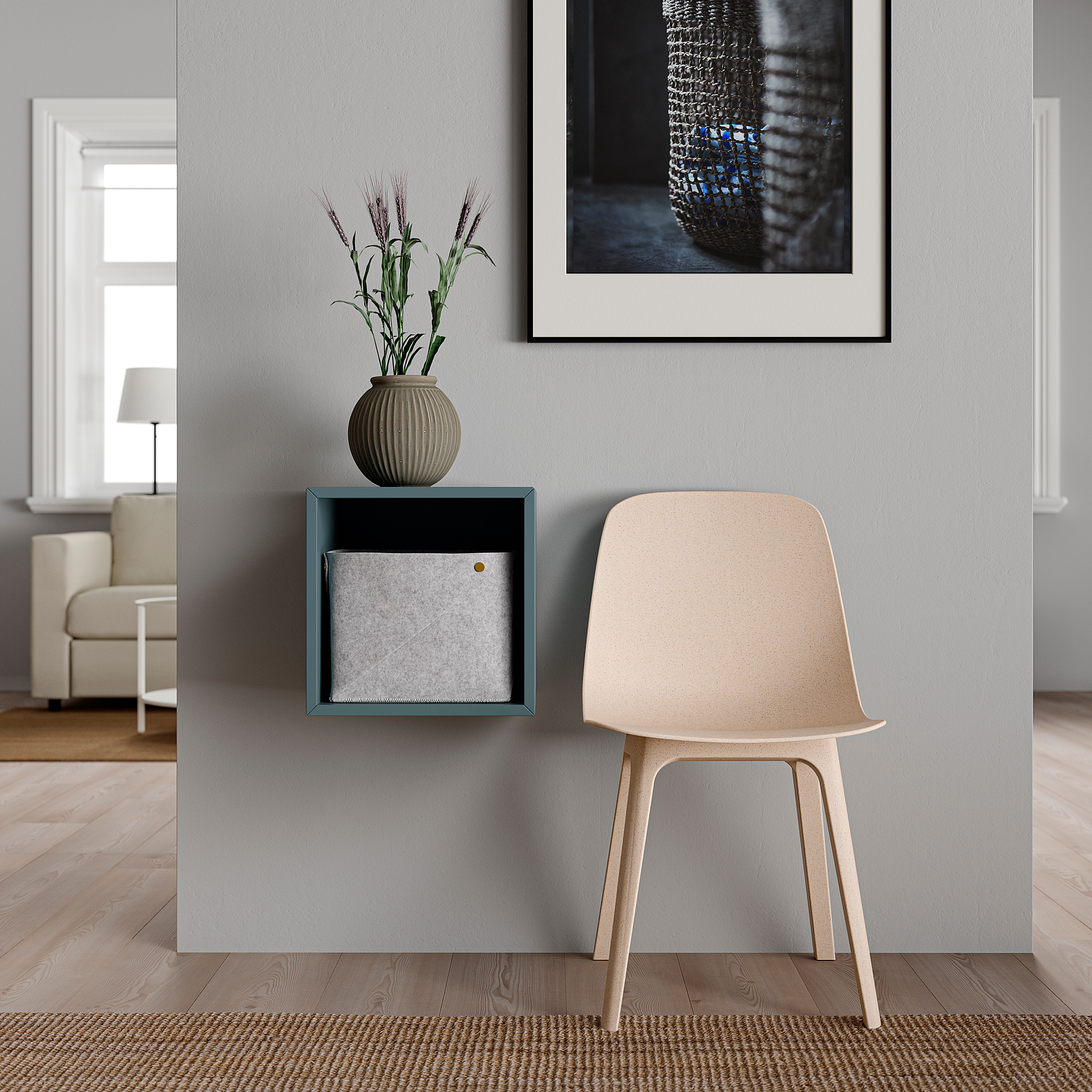 EKET wallmounted shelving unit greyturquoise 35x35x35 cm IKEA Eesti