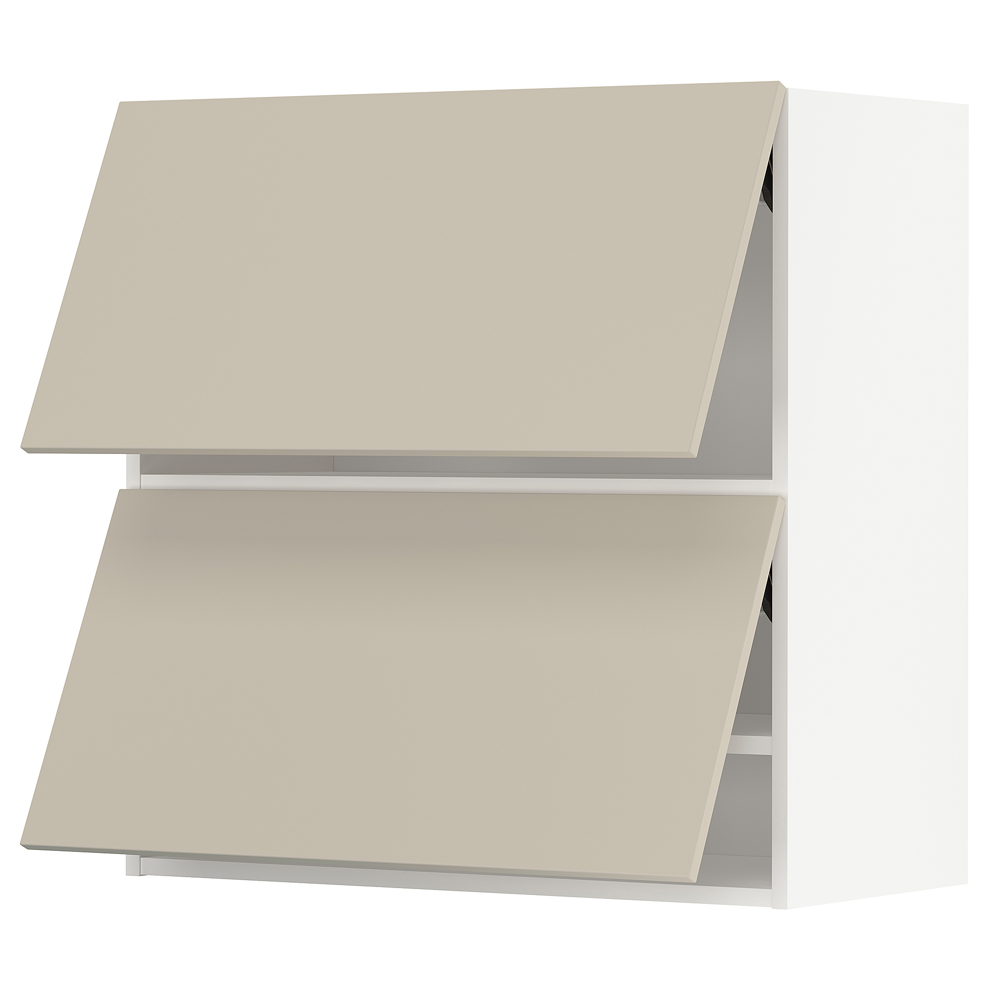 METOD wall horizontal w 2 doors white/Havstorp beige 80x80 cm IKEA Latvija