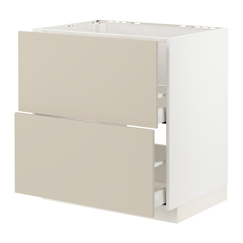 METOD/MAXIMERA, base cab f sink+2 fronts/2 drawers