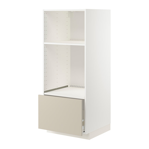 METOD/MAXIMERA, high cab for oven/micro w drawer