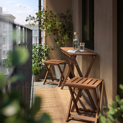 NÄMMARÖ, table and 2 stools, outdoor