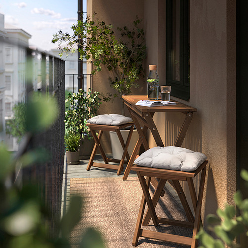 NÄMMARÖ, table and 2 stools, outdoor