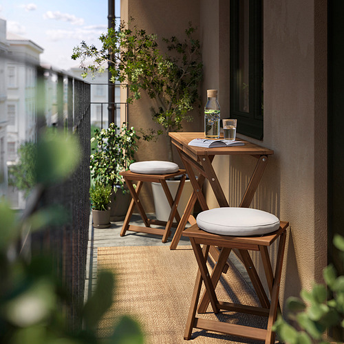NÄMMARÖ, table and 2 stools, outdoor
