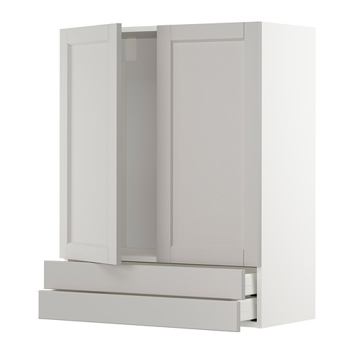 METOD/MAXIMERA wall cabinet w 2 doors/2 drawers