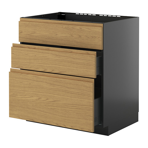 METOD/KNIVSHULT sahtliga põr-kapp pliidile/õhupuh.