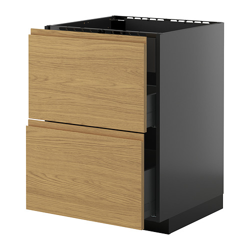 METOD/KNIVSHULT, base cab f hob/int extractor w drw