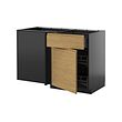 METOD/KNIVSHULT corner base cab w drawer and p-out