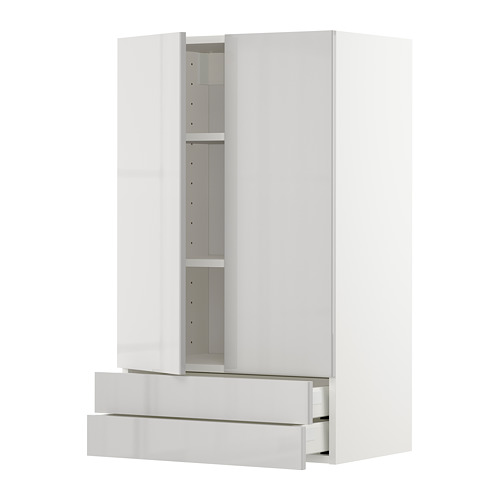 METOD/MAXIMERA wall cabinet w 2 doors/2 drawers