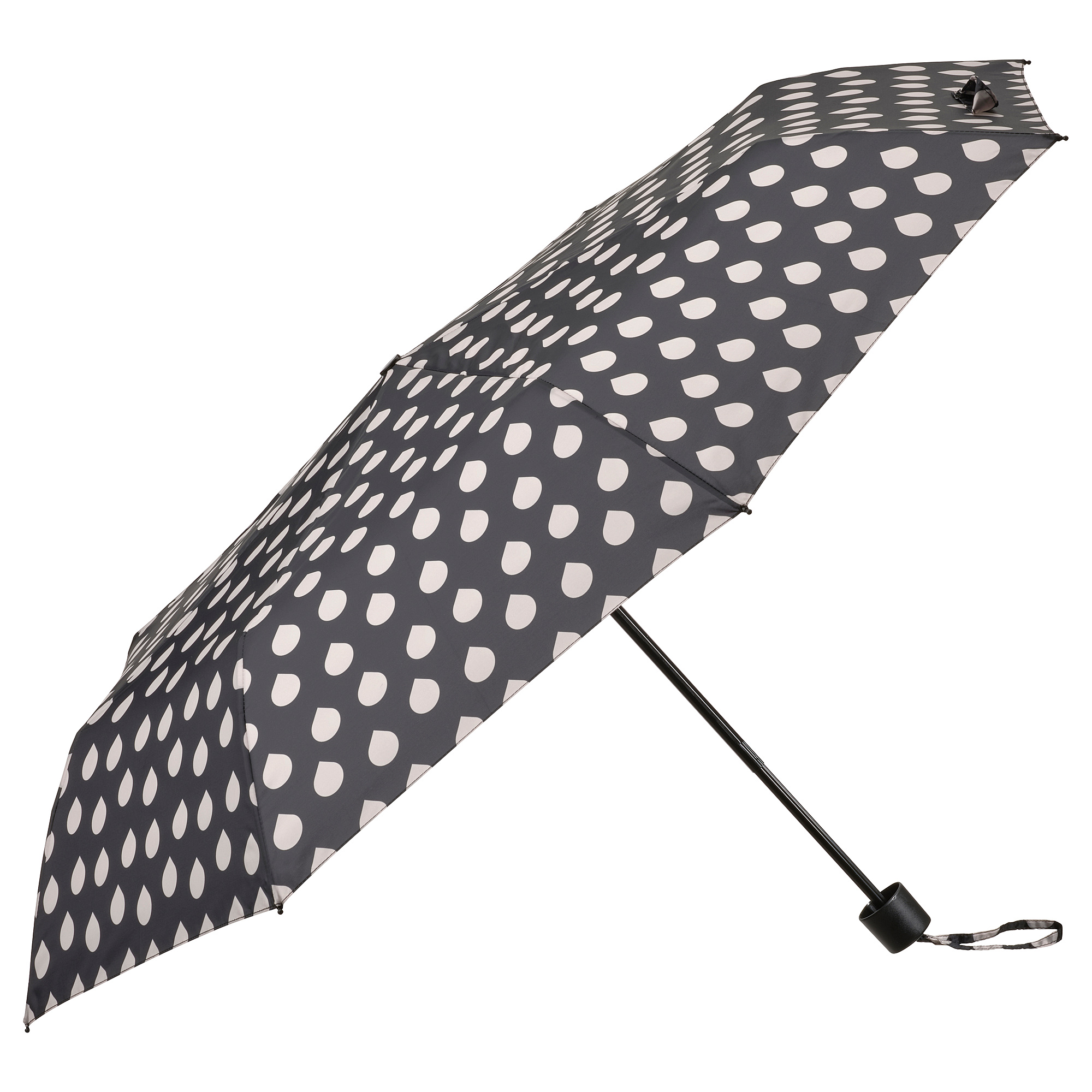 KNALLA umbrella black/beige drop IKEA Latvija