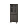 IDANÄS high cabinet w gls-drs and 1 drawer