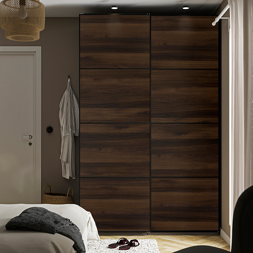 PAX/MEHAMN, wardrobe with sliding doors
