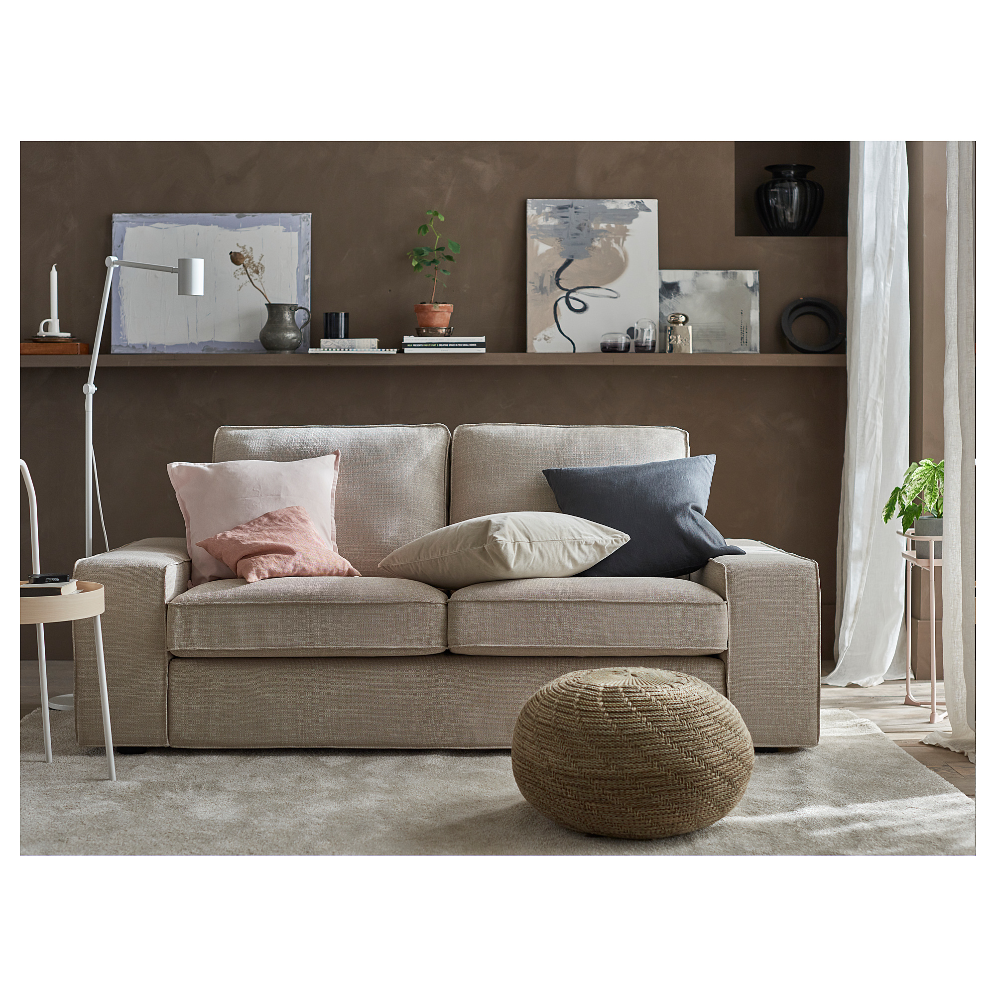 KIVIK 2seat sofa Hillared beige IKEA Latvija