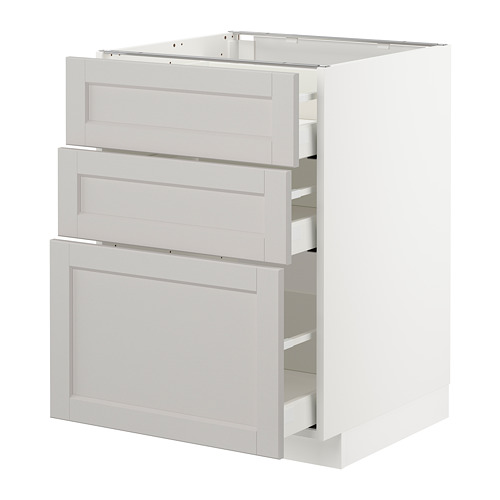 METOD/MAXIMERA base cabinet with 3 drawers