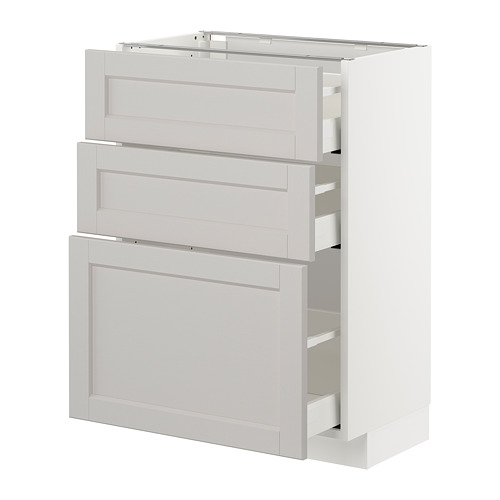 METOD/MAXIMERA base cabinet with 3 drawers