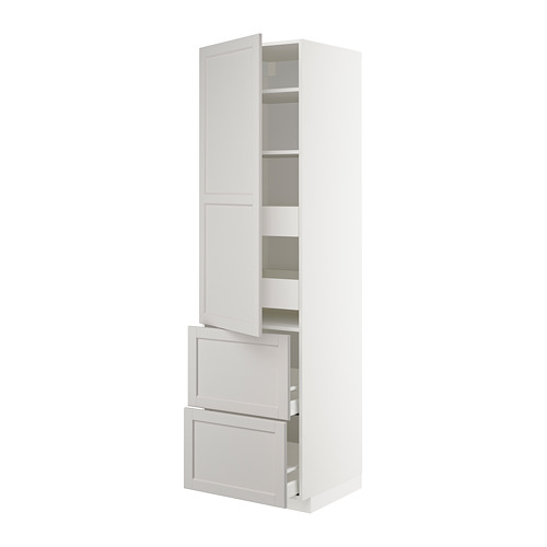 METOD/MAXIMERA hi cab w shlvs/4 drawers/dr/2 frnts