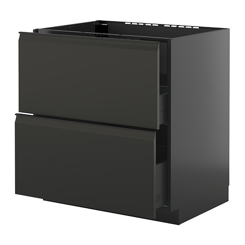 METOD/KNIVSHULT, base cab f hob/int extractor w drw