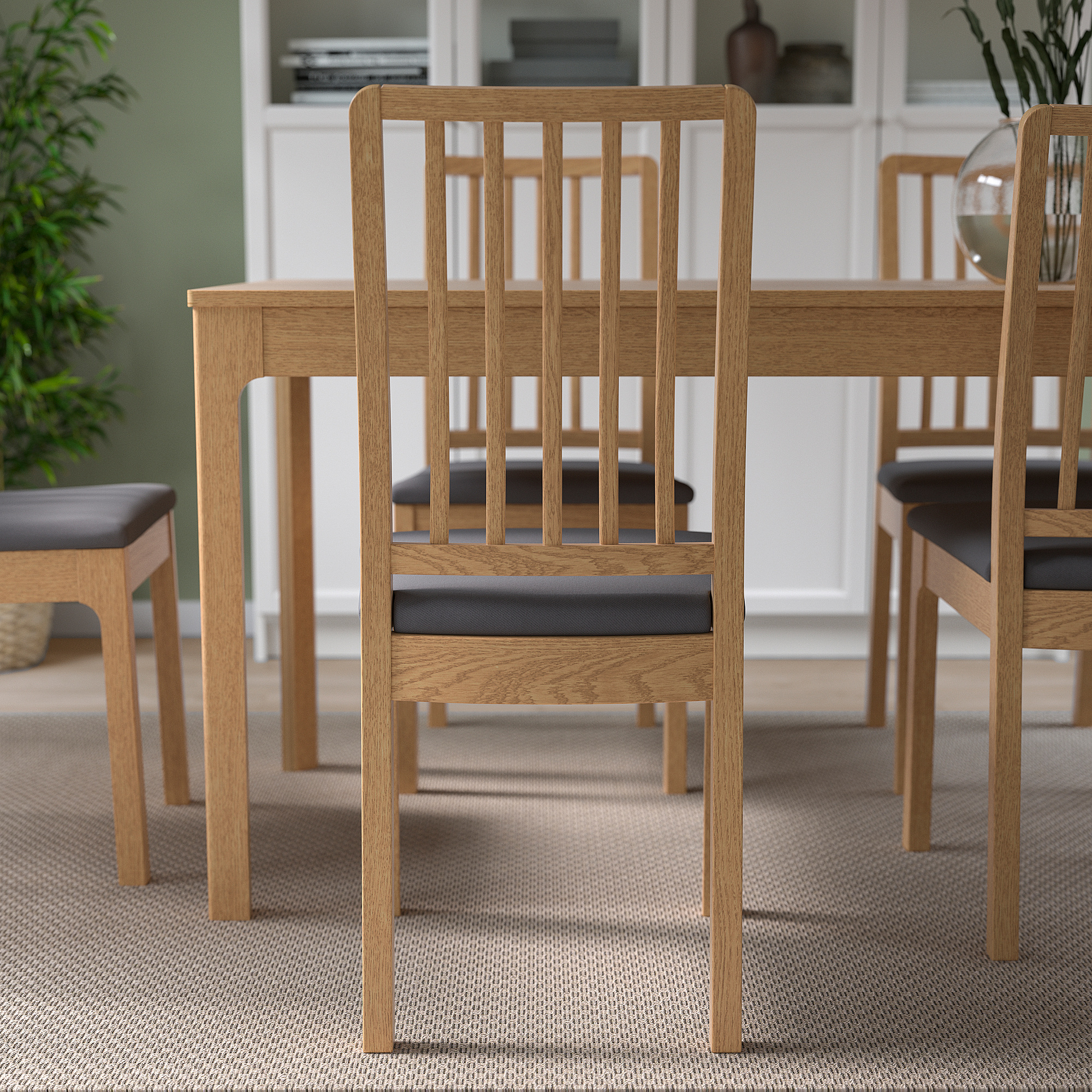 EKEDALEN chair oak effect/Hakebo dark grey IKEA Eesti