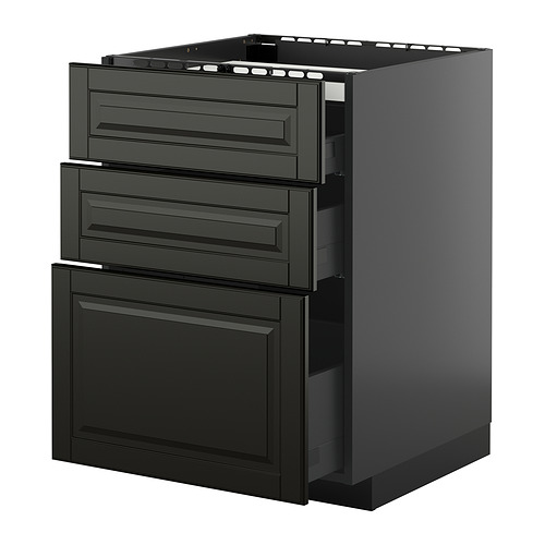 METOD/KNIVSHULT põrandakapp pliid., 3 esip./3 saht.