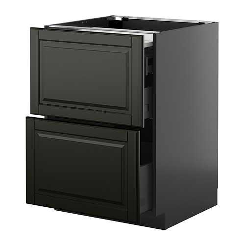 METOD/KNIVSHULT, bc w pull-out work surface/3drw